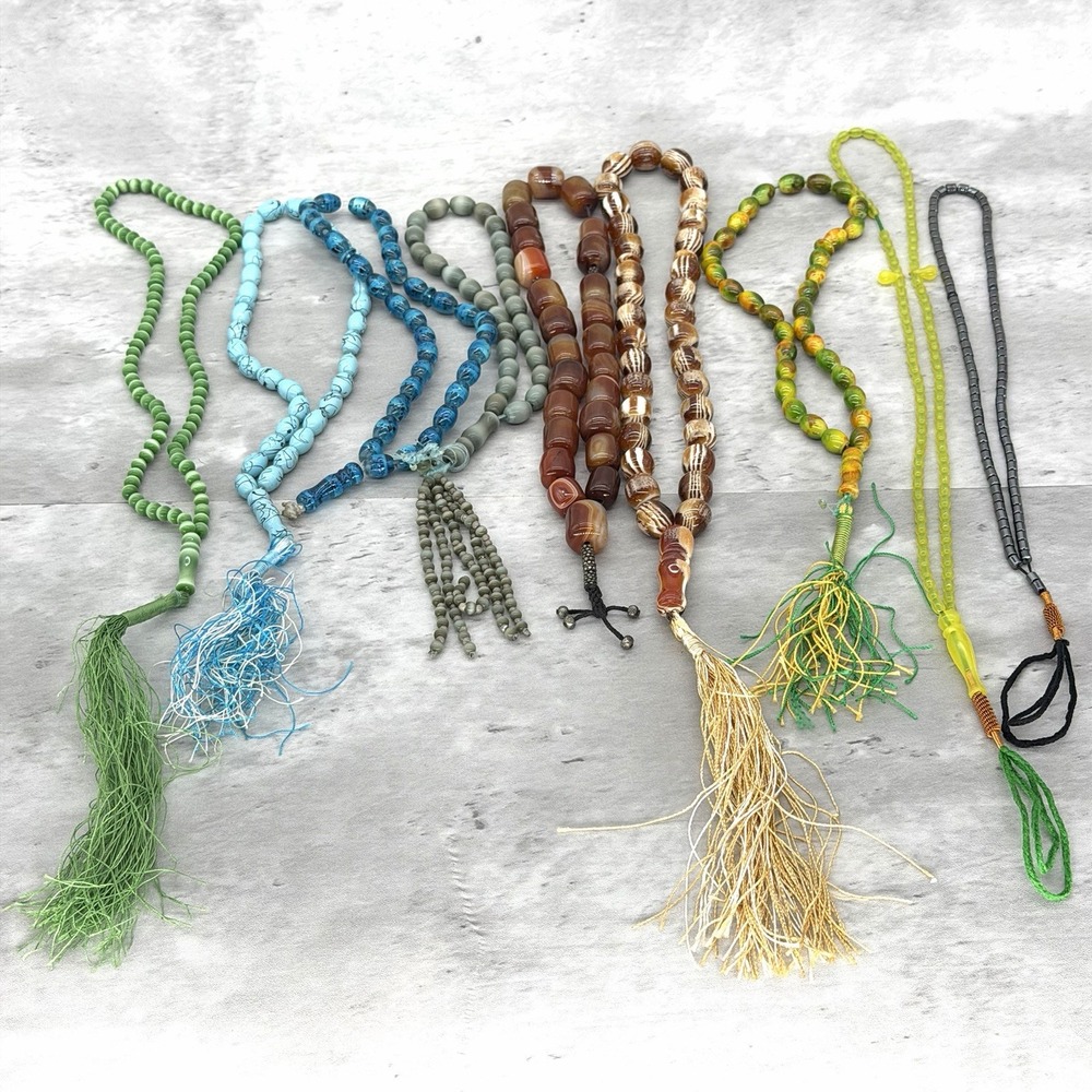 Islamic / Tibetan Prayer Beads Tisbah Vintage LOT See Description